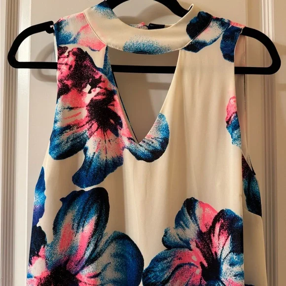 Peach Love California Pink, Blue And White Sleeveless Dress - Picture 4 of 10